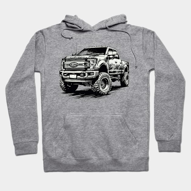 Ford F250 Hoodie by Vehicles-Art